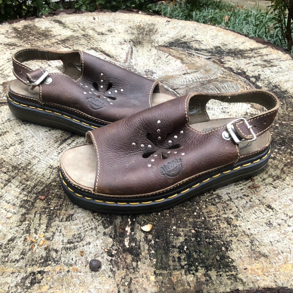 Doc Martens Slip On Leather Sandals Women's Size 7